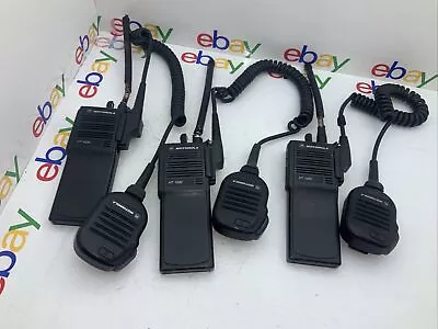 Motorola HT1000 VHF 16 CH 136-174 MHz H01KDC9AA3BN & Motorola NMN6193B Mic Lot 3 • $119.99