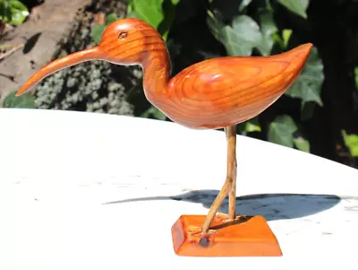 Vintage Jim Hodge Hand Carved Wooden Bird Sand Piper 1987 Douglas Fir • $24.99