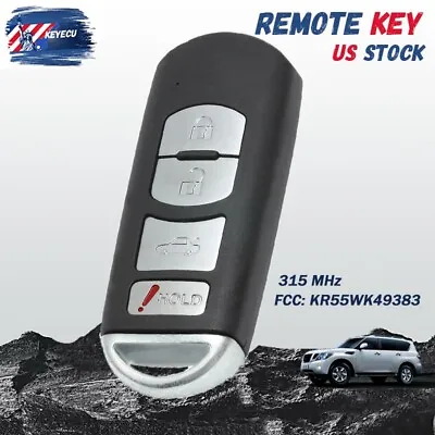 Smart Key Fob For Mazda 6 2009-2013 Proximity Remote Fob KR55WK49383 + New Key • $30.78