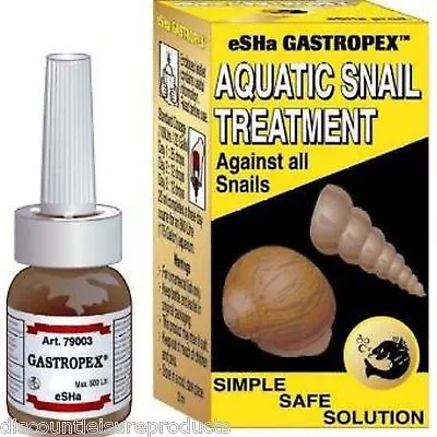 £7.49 • Buy Esha Gastropex Anti Snail Aquarium Treatment 10ml Tropical & Cold Freshwater