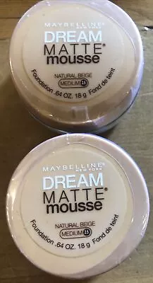 Maybelline Dream Matte Mousse Foundation Natural Beige Medium 25 Sealed 2 Pack • $19.99