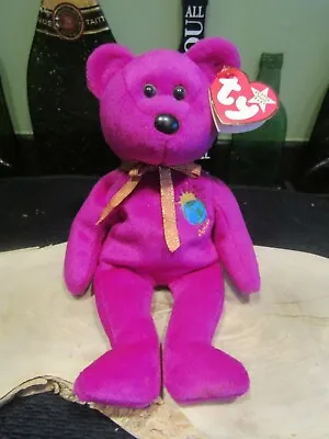 TY Beanie Babies - Millenium 2000 Commemorate Pink Bear + Good Tag • £3
