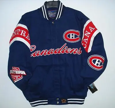  NHL Montreal Canadiens Hockey Embroidered Cotton Twill Jacket  JH Design Size S • $169.99