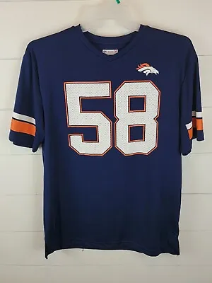 Denver Broncos Von Miller #58 Men's Size L Navy Blue Shirt Jersey NFL Team • $15