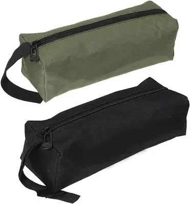 $13.99 • Buy 2 Pack Heavy Duty Canvas Zipper Tool Bag Small Zipper Tool Pouch Multi-purpos...