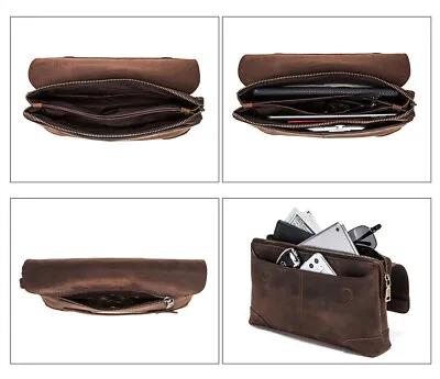 US Stock Men's Leather Clutch Bag Wallet Cellphone 12 Card Holder Uomo Pochette • $43.98