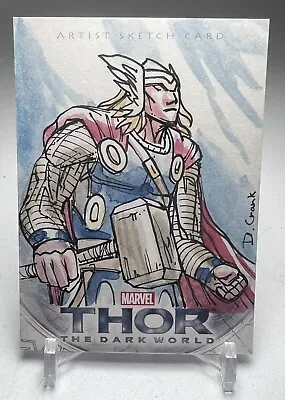 Marvel Upper Deck Sketch Card Thor The Dark World Marvel 1/1 Thor D. Crank • $49.99
