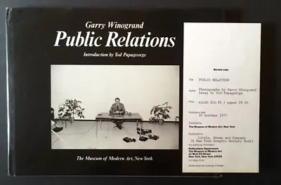 Gary Winogrand / Public Relations Review Copy 1st Edition 1977 • $550