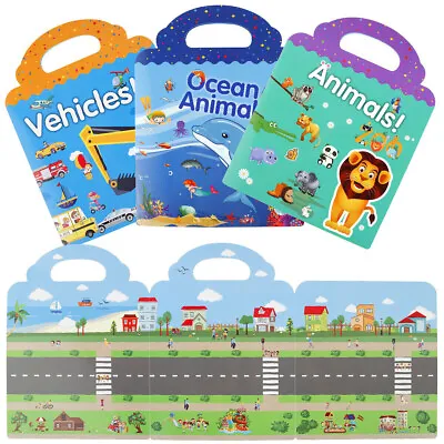 Reusable Sticker Books For Kids Educational Learning Toys Girls Boys Toddler • $21.56