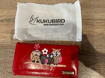 £10 • Buy Kukubird Owl Embroidery Patch Family Tree Pattern Ladies Purse Wallet  Red