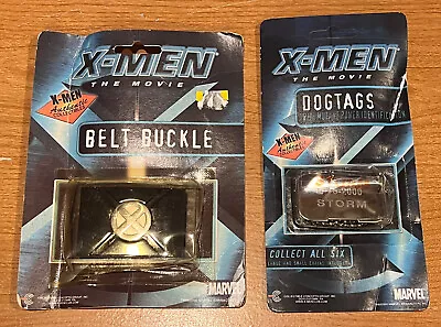 2000 Rare X-Men The Movie Belt Buckle + Storm Dog Tags Authentic Collectible • $39.99