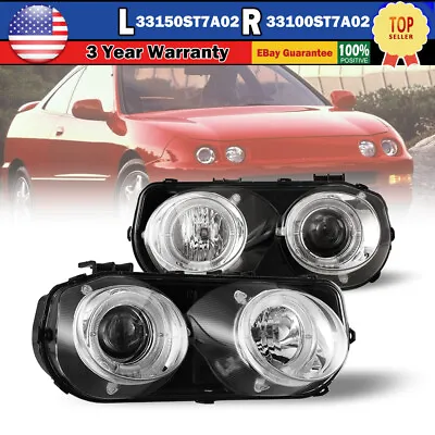 Chrome Projector Headlights For 1994 1995 1996 1997 Acura Integra PAIR L+R • $115.99