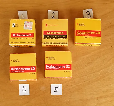 Kodachrome 25 40 Movie Film Cartridge Double 8mm Movie Cameras Sealed Expired 2 • £18.50