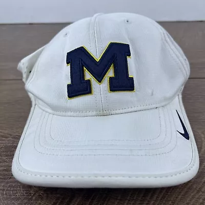 Michigan Wolverines Hat Nike Michigan White Hat Adjustable Adult Size Hat Cap • $6