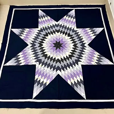 $34.99 • Buy Texas Lone Star Handmade Machine Pieced Cotton Queen Patchwork Quilt Top/topper