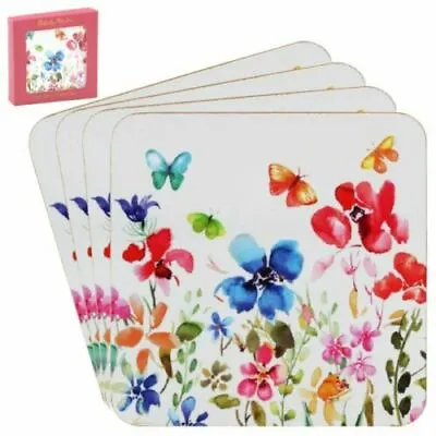 £3.79 • Buy Lesser & Pavey  Set Of 4 Butterfly Meadow  Drinks Coasters Free Postage 