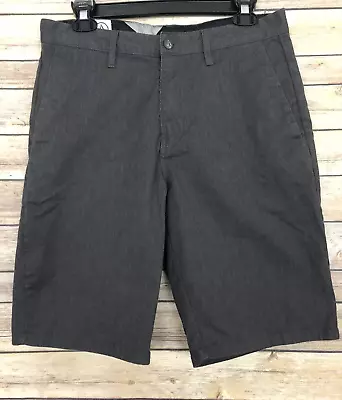 Volcom MENS 10  Frickin Modern Chino Shorts SZ 30 Gray Stretch Pockets Casual • $15.19