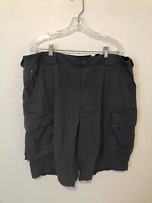 Duluth Shorts Mens 2XL Grey Nylon Elastic Waist Stretch Zip Pocket • $19.99