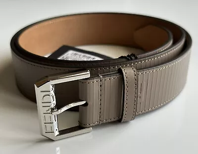 NWT $490 Fendi FF Calf Leather Beige Belt 105/42 Made In Italy 7C0469 • $233.99