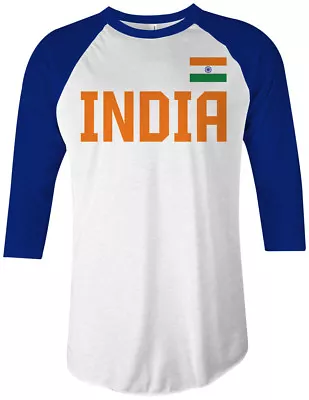 India National Pride Unisex Raglan T-Shirt Indian Team Flag • $18.50