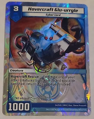 Kaijudo X1 HOVERCRAFT GLU-URRGLE Super Rare S4/S15 3RIS Foil - Rise Duel Masters • $12