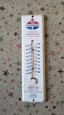 Collectible Wall Thermometer Vintage Standard Oil Original Paint 1964 Works • $29.95