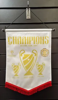 Man Utd Champions - UEFA Champions League Final 2008 - Large Football Pennant • £12.50