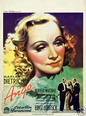 Angel Marlene Dietrich Vintage Movie Poster #4 • $7