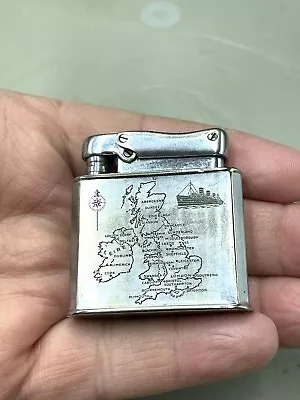 Vintage Colibri Monopol Lighter With Ship And Map Of United Kingdom  • $49.99
