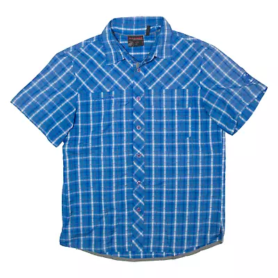 MAMMUT Mens Shirt Blue Check M • £19.99