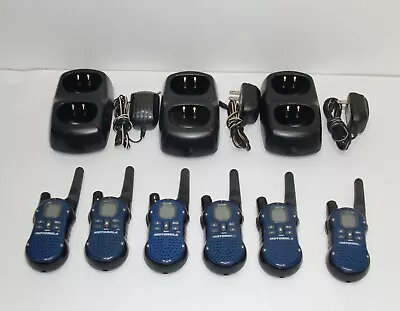 Lot Of 6 Motorola FV700 2-Way Talkabout Radio Walkie Talkie 3 Charger CH610E • $54.99