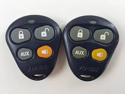 Lot Of 2 Viper Key Less Entry Remote Start Fob Led-green Keyfob Car 4-button Usa • $30.99