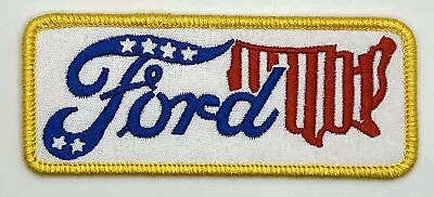 Ford Motorsports Patriotic Car Vintage Style Retro Patch Iron Sew Cap Hat Racing • $5.60