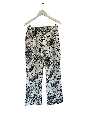 £32.99 • Buy Vintage Mac Jeans Kira Floral Designer Size 38 12 10 High Waisted Y2K 00s Bird