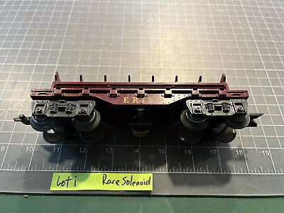 Marx Train RARE SOLENOID CONTROLED ERIE Operating Side Dump Flat Car READ! LOT I • $49.95