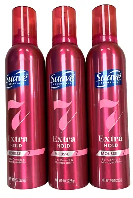 Suave EXTRA HOLD Mousse Level 7 Hold 9oz ( 3 Pack ) • $25.79