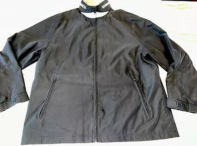 St Johns Bay Mens Jacket XL Midweight Weather Rain Proof WPL 11590 Blac Zip • $22