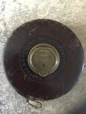 £7.99 • Buy Vintage John Rabone & Sons Birmingham 100 Ft Leather & Steel Tape Measure