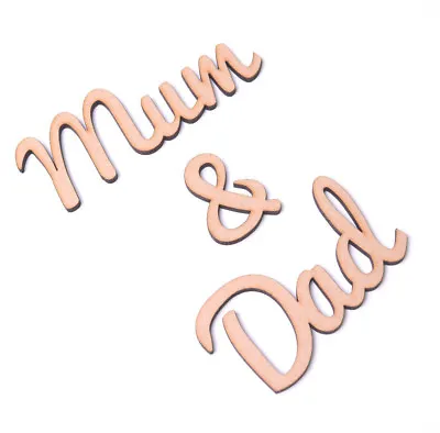 £5.25 • Buy Wooden Script Names Anniversary Frames Mum & Dad Nan & Grandad Bride & Groom 
