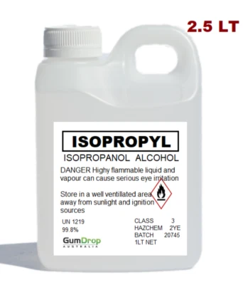 $26.95 • Buy Isopropyl Alcohol (ipa 99%) Alcohol Low Moisture Quick Drying 2.5lt