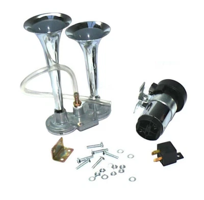 £44.76 • Buy KR 12V Compressed Air Horn Fog Horn 2 Sound Fanfare For Car Truck With Compresso