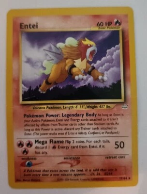 $0.99 • Buy Pokémon TCG Entei Neo Revelation 17/64 Regular Unlimited Rare DMG/HP Crease