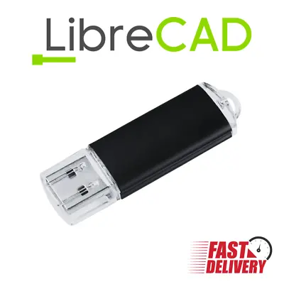 LibreCAD Libre Cad 2D-CAD Application Suite USB • £8.49