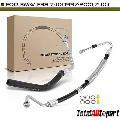 2Pcs Power Steering Pressure & Reservoir Line Hose Assy For BMW 740iL 740i E38 • $64.99