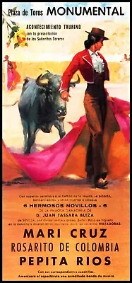 Bullfighting - Plaza De Toros Monumental Barcelona #18 Canvas Art Poster 12 X 24 • $24.99