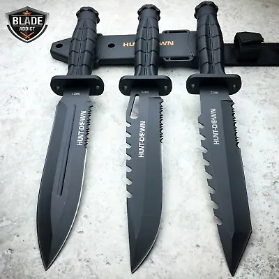 12  Tactical Hunting FIxed Blade Bowie Survival Military Knife Dagger W/ Sheath • $12.30