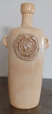 Yellow Gold Ceramic Double Handle Vase 9.25  Tall • $7.99