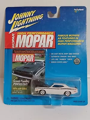 1970 AAR Cuda White Crager Johnny Lightning Mopar High Performance Diecast 1:64 • $11.87