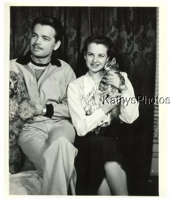 Found B&w Photo H_9148 Man Holds Dog Woman Holds Cat • $6.98