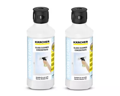 2x KARCHER Window Vac Glass Cleaner Concentrate 500ml 6.295-795.0 WV1 WV2 W50 • £15.99